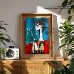 Jacqueline with flowers by Pablo Picasso (1954)