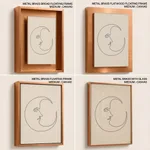 Boho line drawing moon