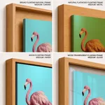 Three pink flamingo