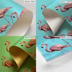 Three pink flamingo
