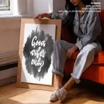 Black splashed good vibes only
