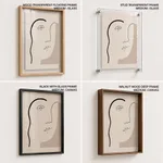 Colorful abstract line drawing face