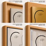 Colorful abstract line drawing face