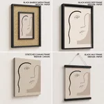Colorful abstract line drawing face