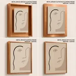 Colorful abstract line drawing face