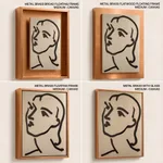 Vintage abstract matisse line figure