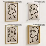 Vintage abstract matisse line figure