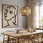 Vintage abstract matisse line figure