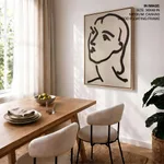 Vintage abstract matisse line figure