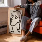Vintage abstract matisse line figure
