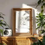 Line drawing abstract couple