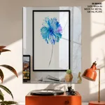 Blue watercolor flower