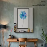 Blue watercolor flower