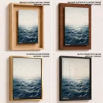 Blue circle ocean waves