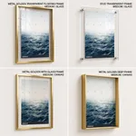 Blue circle ocean waves