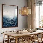 Blue circle ocean waves