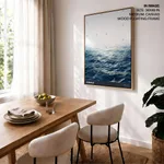 Blue circle ocean waves