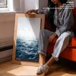 Blue circle ocean waves