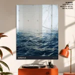 Blue circle ocean waves