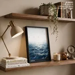 Blue circle ocean waves