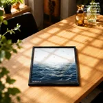 Blue circle ocean waves