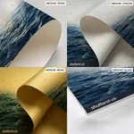 Blue circle ocean waves