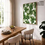 Colorful background monstera leaf