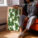 Colorful background monstera leaf