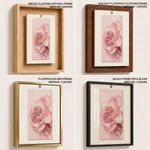 Circle rose pink abstract botanical