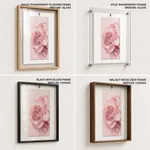 Circle rose pink abstract botanical