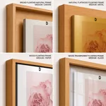 Circle rose pink abstract botanical