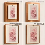 Circle rose pink abstract botanical