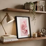 Circle rose pink abstract botanical