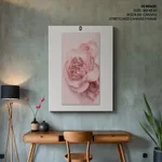 Circle rose pink abstract botanical