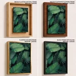 Dark green palm leaf