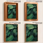 Dark green palm leaf