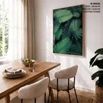 Dark green palm leaf
