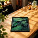 Dark green palm leaf