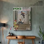 The window washer by Norman Rockwell (1960)