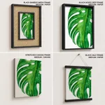 Watercolour green monstera leaf