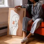 Abstract line drawing minimalist face
