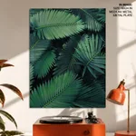 Watercolour green leaf botanical