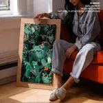 Watercolour cactus with orange flowers