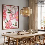 Watercolour light pink flowers