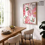 Watercolour light pink flowers