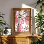 Watercolour light pink flowers