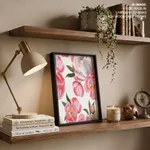Watercolour light pink flowers
