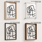 Abstract line drawing figure