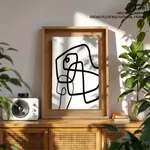 Abstract line drawing figure