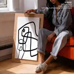 Abstract line drawing figure